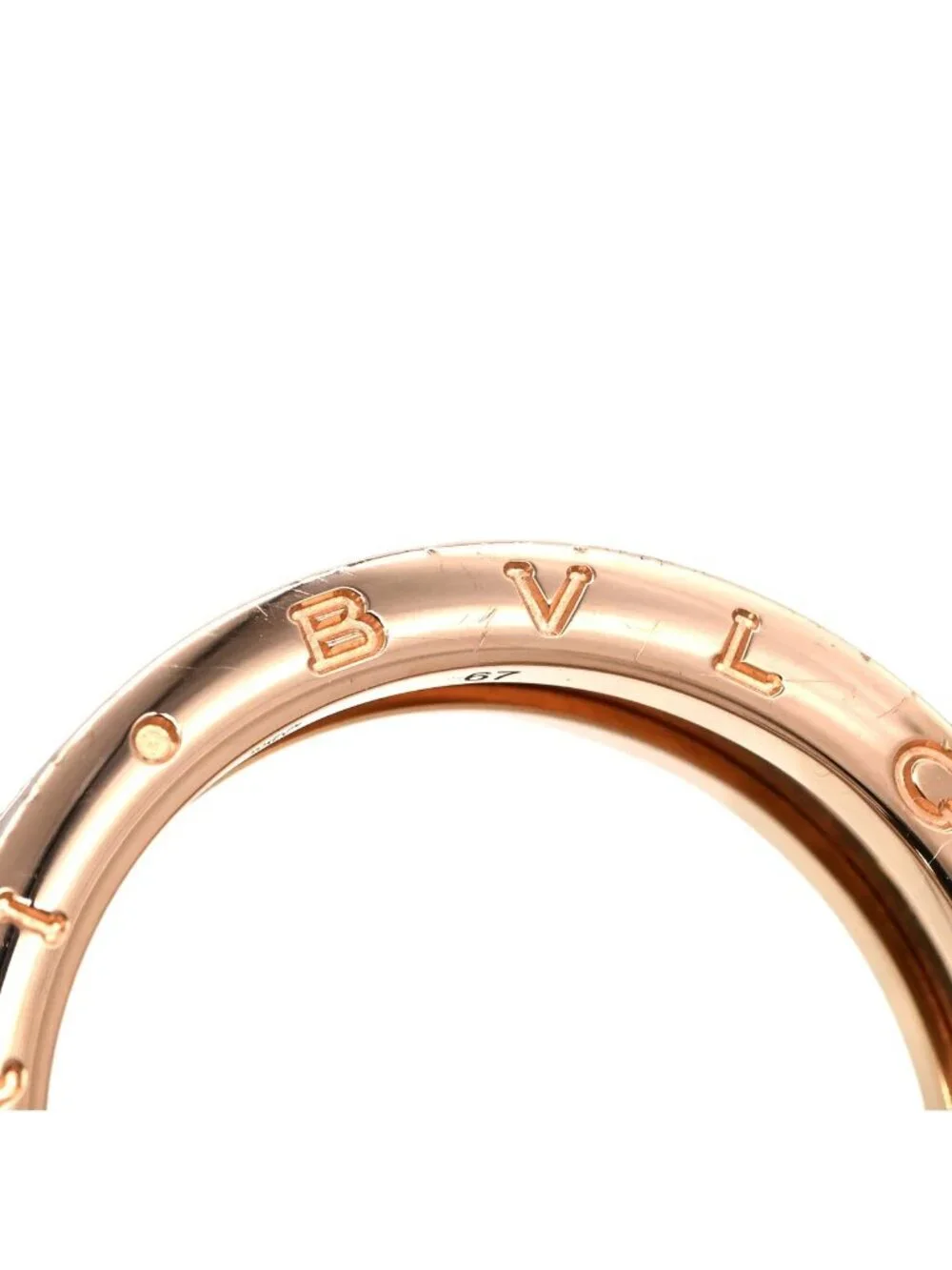 Bvlgari Ring Lock Band Black Pink Gold 67 18k
